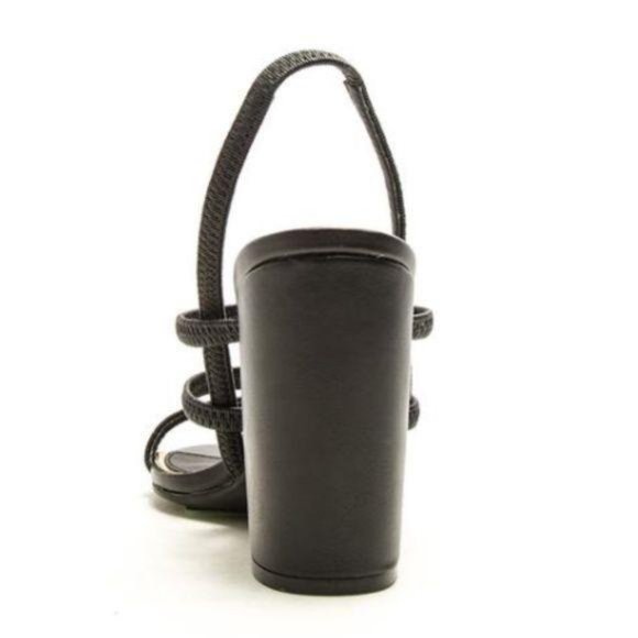 Strappy Block Heel Sandals in Black - Picture 4 of 8